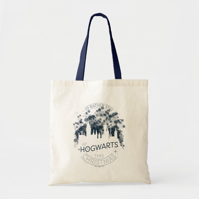 I'd Rather Stay At HOGWARTS™ Magic Lights Art Tote Bag (Front)