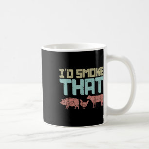 Id Smoke Pork Chicken Beef Funny Bbq Barbecue Gril Coffee Mug