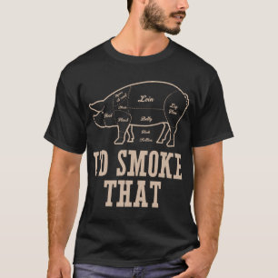 I'd Smoke T Pig Smoking Bbq Grill Master T-Shirt