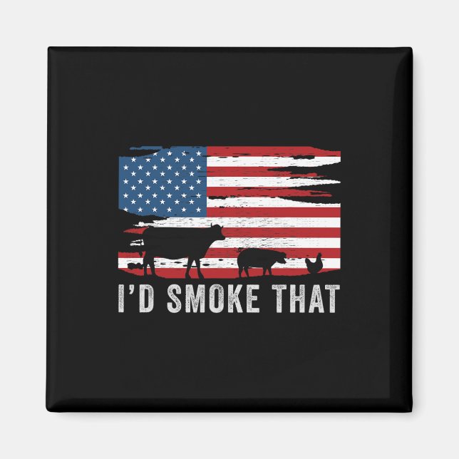 Id Smoke That Barbecue 1  Magnet (Front)