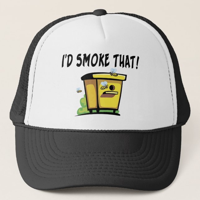 I'd Smoke That Bee Hive Trucker Hat (Front)