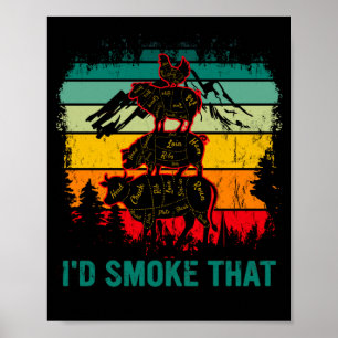 I'd smoke that Beef Pork Chicken Butcher Grilling Poster