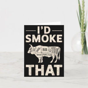 Id Smoke that Chef Smoker Dad Funny Grill BBQ Card