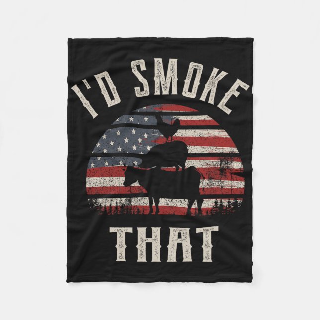 I'd Smoke That  Fleece Blanket (Front)