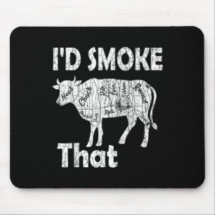 Id Smoke That Funny Barbeque Grilled Bbq Meat Love Mouse Mat