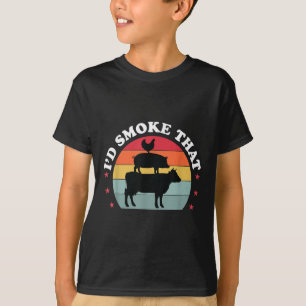 Id Smoke That Funny Bbq Grilling Meat Smoker Men G T-Shirt