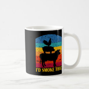 Id Smoke That - Funny Bbq Retro Barbeque Grilling Coffee Mug