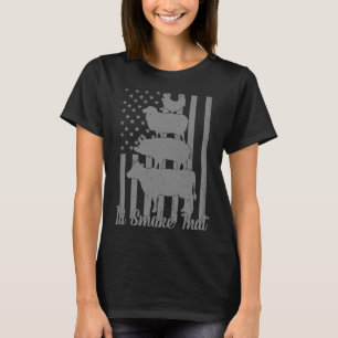 Id Smoke That Funny Grilling I'd Smoke That Us Fla T-Shirt