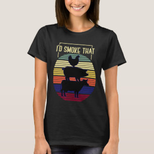 Id Smoke That Retro Barbecue T-Shirt