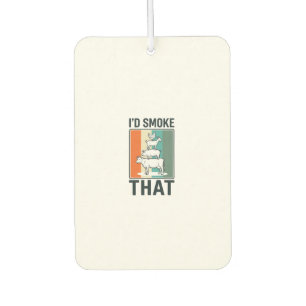 Id Smoke That Vintage BBQ Farm Animals Design Car Air Freshener