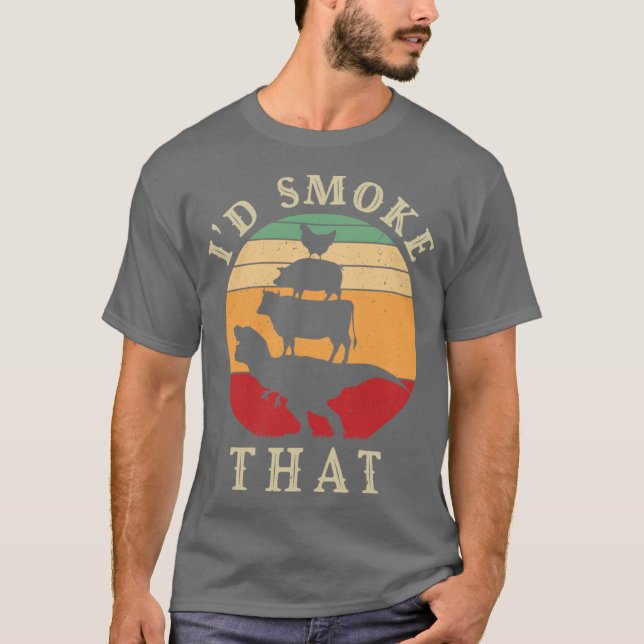 Id Smokehat Perfect Pitmaster Gift Meat Grilling B T-Shirt (Front)