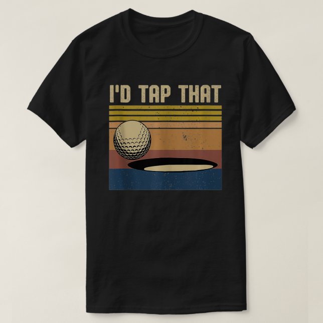 Id Tap That Funny Golf Vintage  T-Shirt (Design Front)