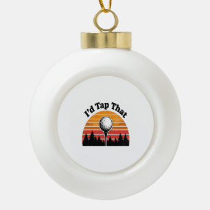Id Tap That Golf Ceramic Ball Christmas Ornament