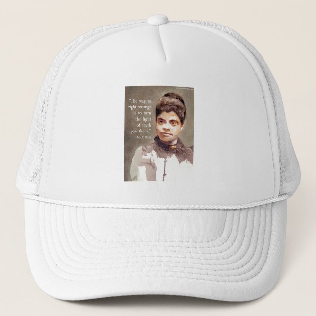 Ida B Wells And "Right & Wrong" Quote Trucker Hat (Front)