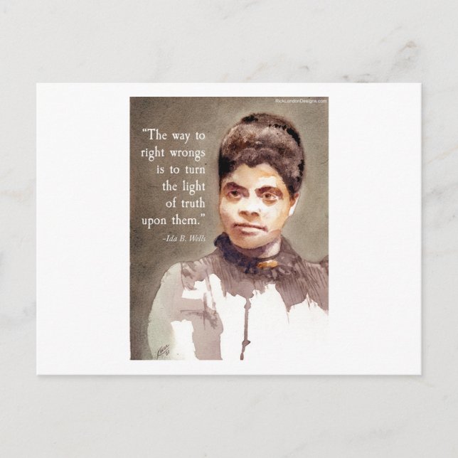 Ida B Wells And "Truth" Quote Postcard (Front)