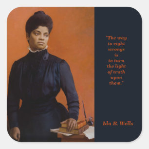 Ida B. Wells Civil Rights Suffrage Leader Truth Square Sticker