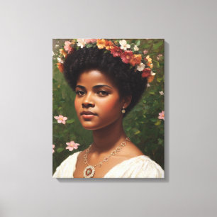 Ida B Wells Floral Art Tribute Canvas Print