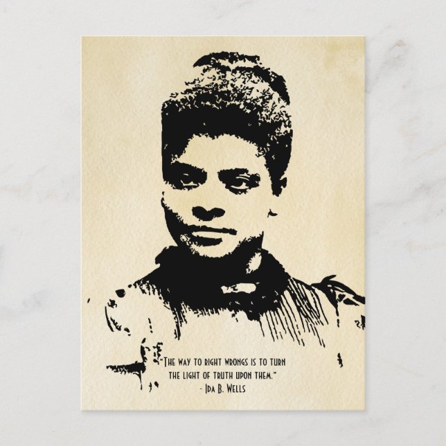 Ida B Wells Light of Truth Quote Postcard (Front)
