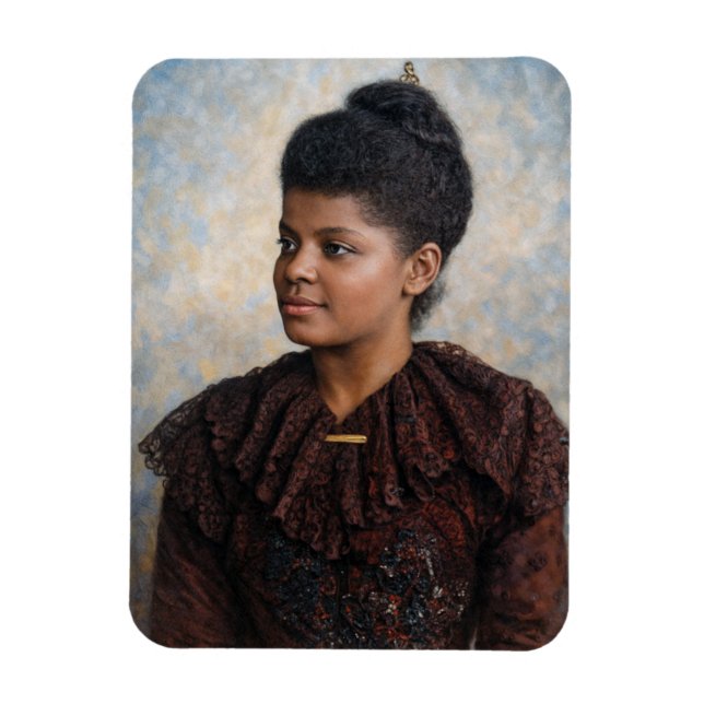 Ida B Wells Painting in Color Magnet (Vertical)