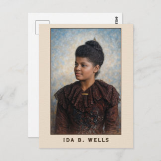 Ida B Wells Portrait Painting Postcard