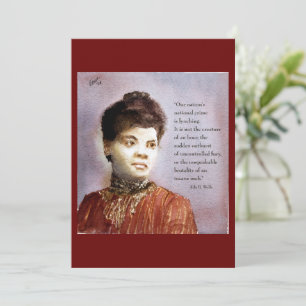 Ida B Wells & Quote Beautiful Watercolor  Announcement