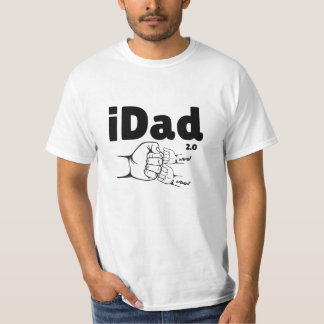 IDad 2.0,Dads shirt,Personalised+Fathers+Day T-Shirt