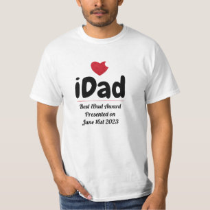 IDad,Best Dad Award ,Personalised+Fathers+Day T-Shirt