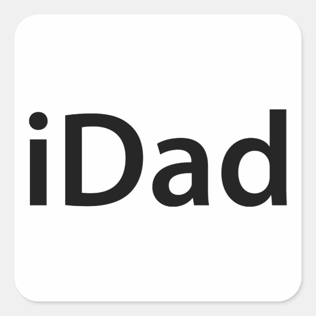 iDad Square Sticker (Front)