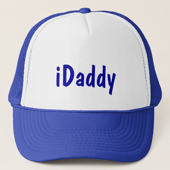 iDaddy blue white father's day new dad hat (Front)