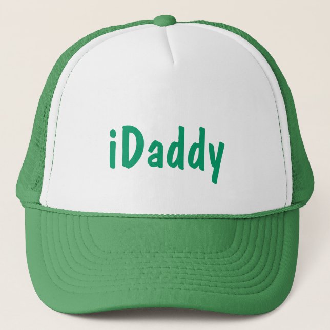 iDaddy green white father's day new dad hat (Front)