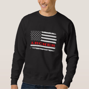Idaho American Flag Archer Usa Patriotic Souvenir Sweatshirt