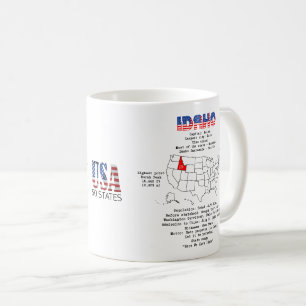 Idaho American state on a map and useful info Coffee Mug