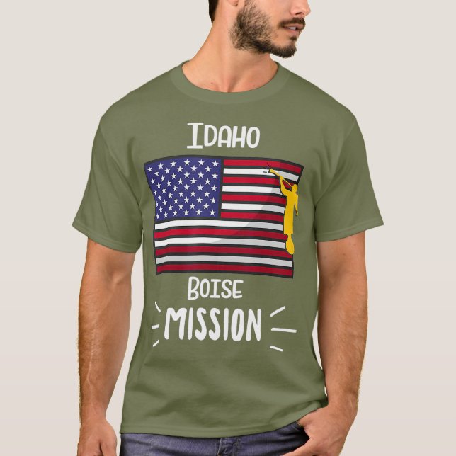Idaho Boise Mormon LDS Mission Missionary Gift T-Shirt (Front)