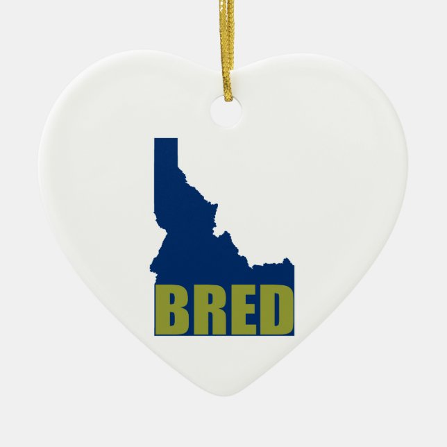 Idaho Bred Ceramic Tree Decoration (Front)