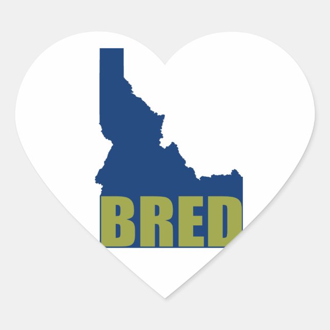 Idaho Bred Heart Sticker (Front)