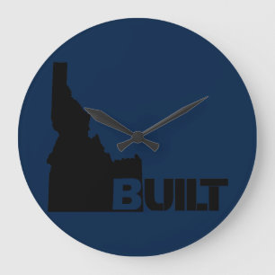 Idaho Built (Black) Large Clock