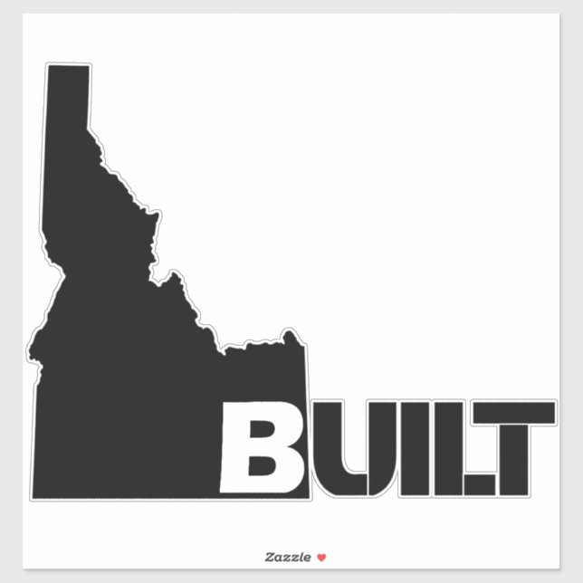 Idaho Built Black Vinyl Car Decal (Sheet)