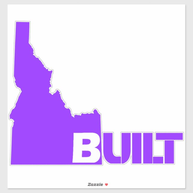 Idaho Built Vinyl Decal Purple (Sheet)
