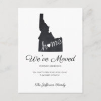 Idaho Chalkboard State Map Moving Postcard