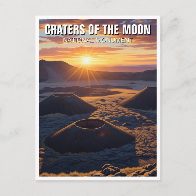 Idaho Craters of the Moon National Monument Postcard (Front)