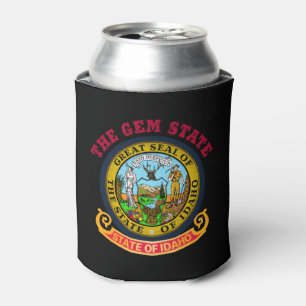IDAHO CROSSROADS STATE FLAG  CAN COOLER