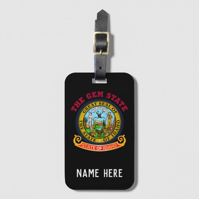 IDAHO CROSSROADS STATE FLAG LUGGAGE TAG (Front Vertical)