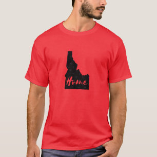 Idaho Cursive Home State Outline Oversized T-Shirt