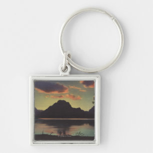 Idaho - Dusk View of Mt. Moran & Jackson Lake Key Ring