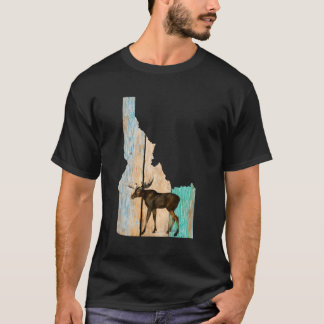 Idaho Elk Vintage Hunting Dad Elk Lover Gift T-Shirt