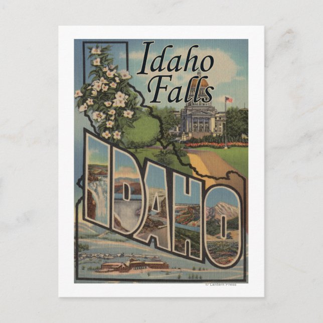 Idaho Falls, Idaho - Large Letter Scenes Postcard (Front)