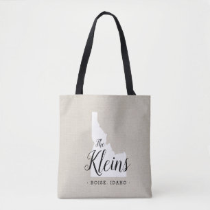 Idaho Family Monogram State Tote Bag