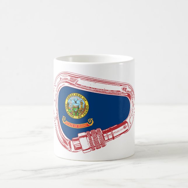 Idaho Flag Climbing Carabiner Coffee Mug (Center)