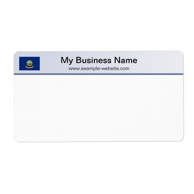 Idaho Flag Header Shipping Label (Front)