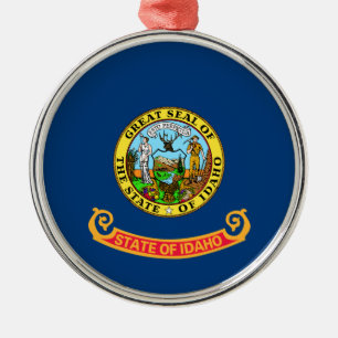 Idaho Flag Metal Ornament